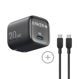 Anker Zolo 20W USB-C Charger with USB-C Cable Combo Pack B2699 fast charging wall adapter black