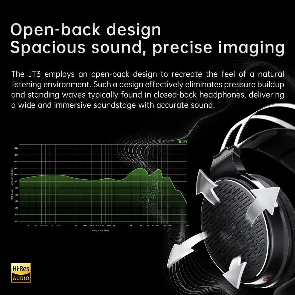 FiiO JT3 studio headphones solid build quality for long listening sessions