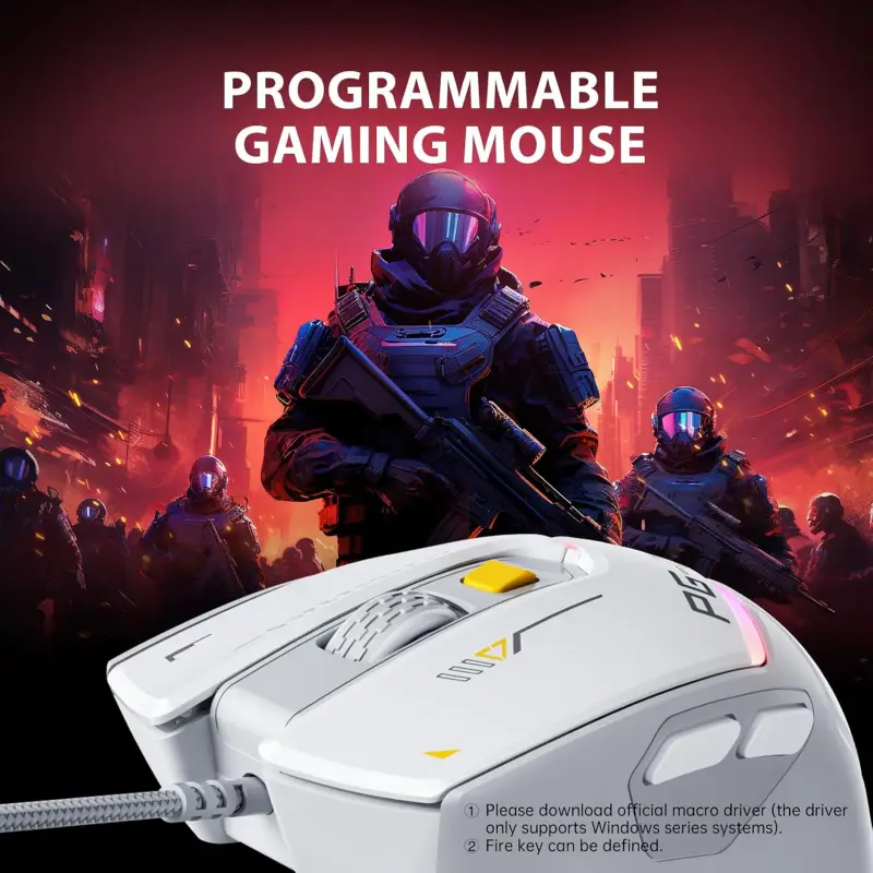 Inphic PG1 gaming mouse RGB lighting detail