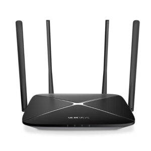 Mercusys AC12G AC1300 dual band gigabit router front view with antennas