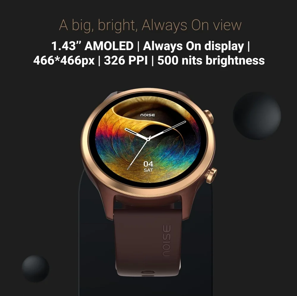 Noise Evolve 3 1.43 inch AMOLED Always-On display smartwatch