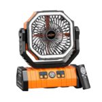 XISU F6 Rechargeable 20000mAh Camping Hanging Tent Fan