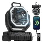 XISU F6 Rechargeable Camping Hanging Tent Fan with Light - Image 3