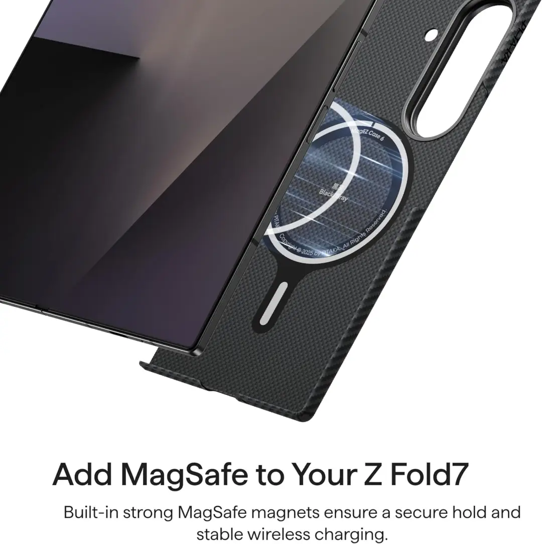 PITAKA Ultra-Slim Case Galaxy Z Fold7 side profile slim protective cover