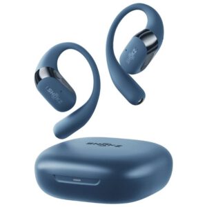Shokz OpenFit 2 Plus open ear true wireless earbuds stone blue with charging case