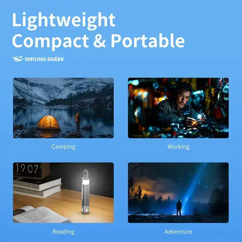 Smiling Shark SD-1018A outdoor flashlight camping use