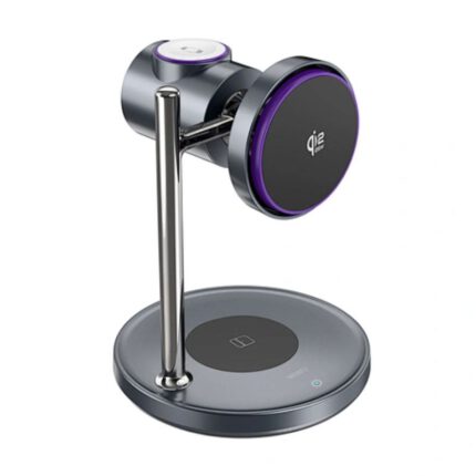 WiWU Qi2 3-in-1 25W Space Station magnetic wireless charger front design