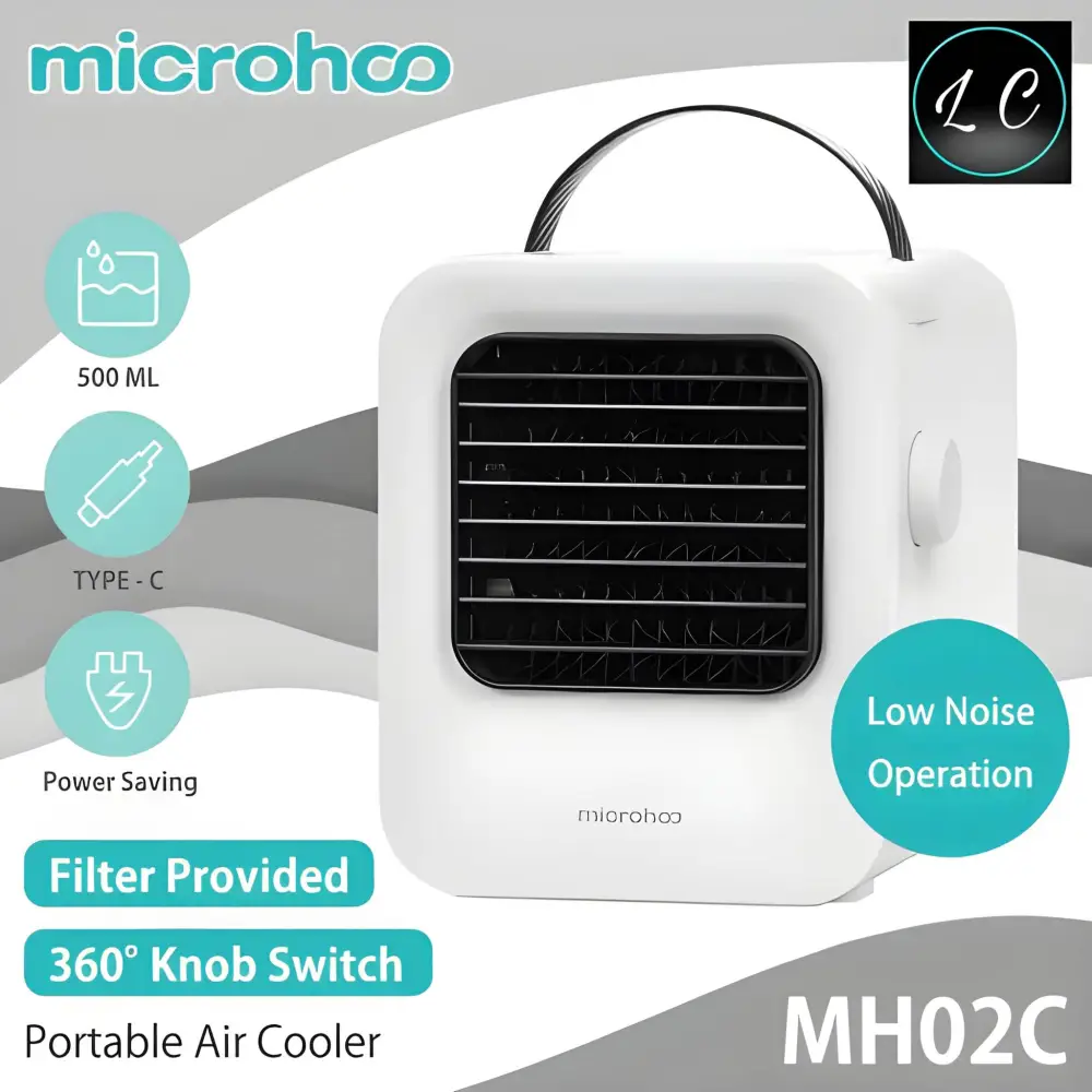 Microhoo MH02C 500ml wireless air cooler compact design for desk use