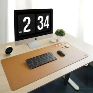 Xiaomi MIIIW PU leather waterproof mouse pad front view desk mat