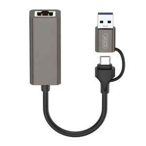 XO HUB018 USB to Type-C RJ45 network converter main design for wired internet