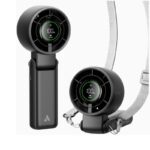 Aecooly Halo 02 fan used for portable cooling during summer