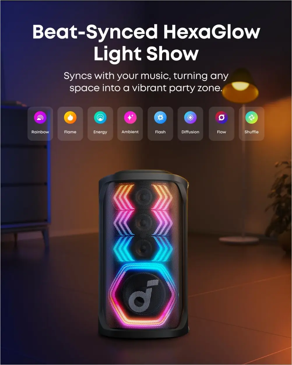 Soundcore Rave 3S bluetooth party speaker powerful sound system