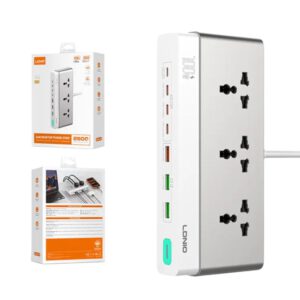 LDNIO SC3 GaN 100W PD power strip main design 10 in 1 desktop charger