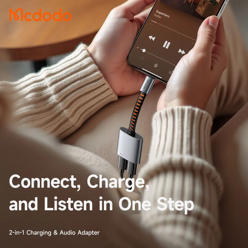 Mcdodo 337 USB-C to Dual USB-C & 3.5mm Audio Adapter