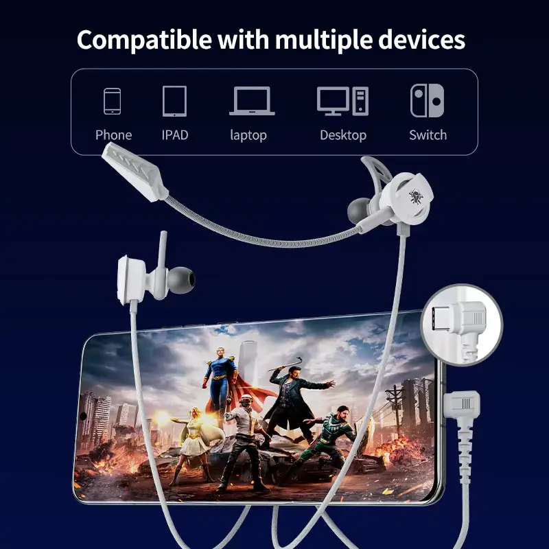 PLEXTONE RX3 Pro Cyberpunk In-Ear Gaming Earphone PLEXTONE RX3 Pro Cyberpunk in-ear gaming earphone compatible with mobile, iPad, laptop, desktop and Nintendo Switch for low latency gaming