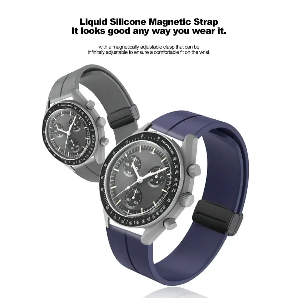22mm Silicone Magnetic Buckle Strap for Smartwatch
