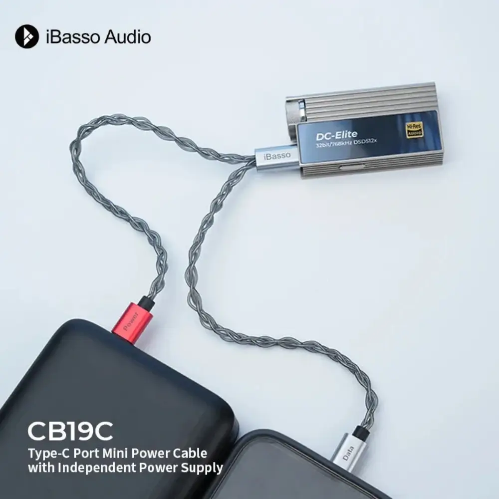 iBasso CB19C Triple USB-C Cable for Portable DAC Dongles with Independent Power Supply and Clean Audio Transmission
