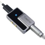 TimeEar TEU-8 fully balanced portable DAC headphone amplifier connected with audio cables