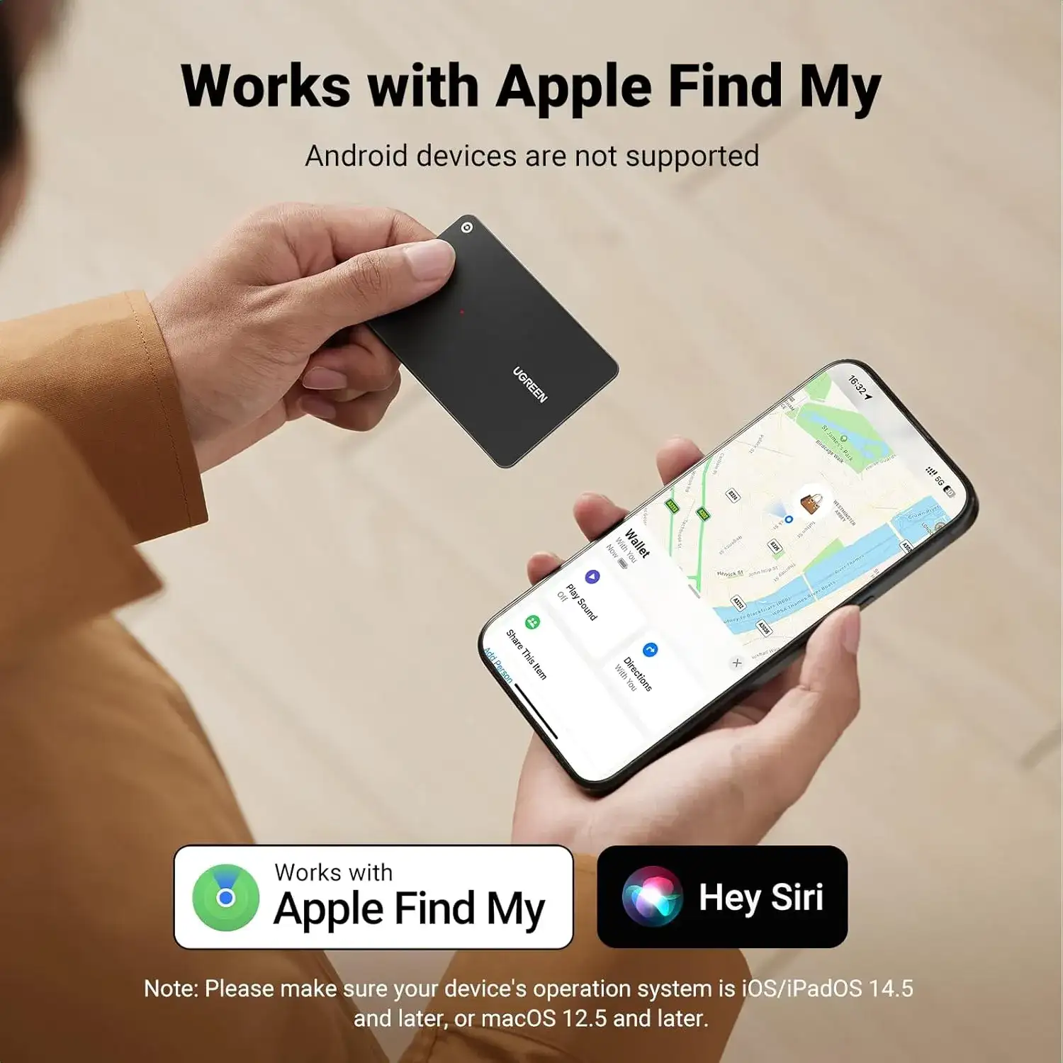 UGREEN CM817 Smart Finder Tracker Black (45298)