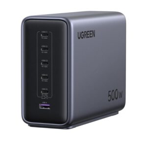 UGREEN X759 6 port 500W GaN desktop fast charger main design