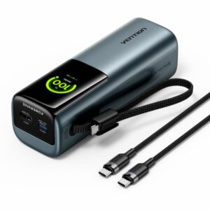 Vention powerbank 20000mAh 100W built in cable main design