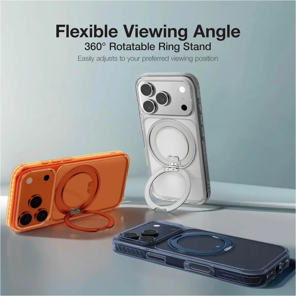 Amazingthing TITAN Pro MagSpin Clear Case For iPhone 17 Pro & iPhone 17 Pro Max iPhone 17 Pro clear case