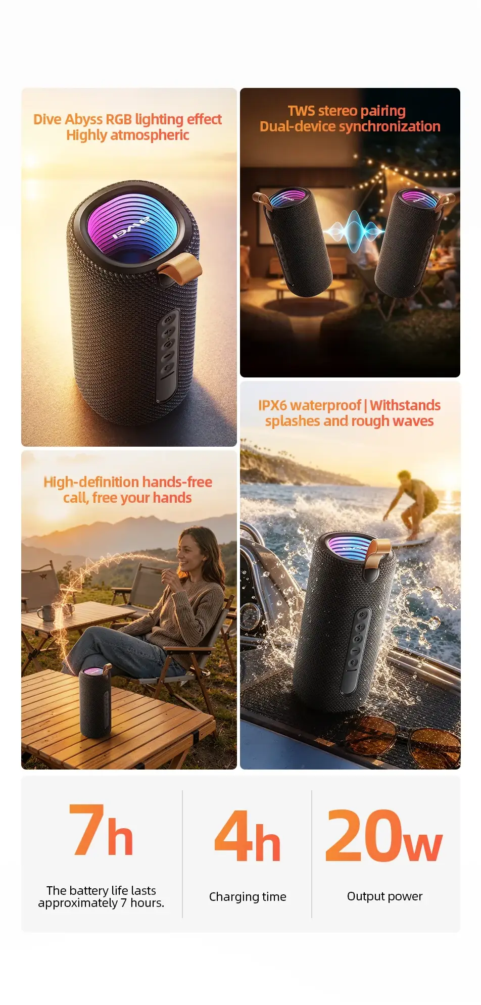 Awei Y200 Pro speaker design