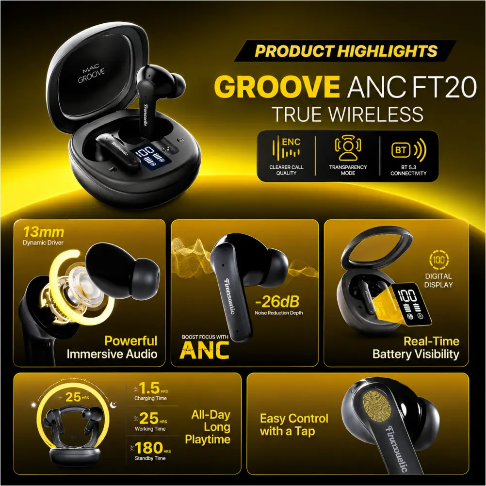 Fantech FT20 Bluetooth 5.3 earbuds premium wireless design
