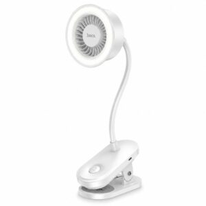 Hoco HX610 Clip Mount Fan with Rechargeable Battery and LED Light