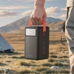 Hoco MMJ-20 100000mAh portable power bank with handle and LED light for outdoor camping