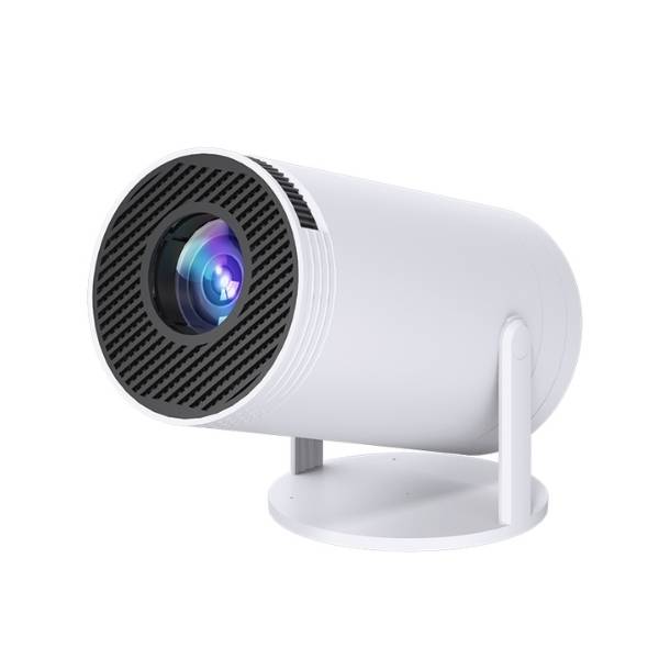 hy300-3326-smart-mini-projector-white HY300 3326 Smart Mini Projector with Android 11 HD LED Projection and Portable Home Theater Design