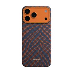 PITAKA Leaping Orange Black Edge Case for Galaxy S26 Ultra Aaron Button edition main design