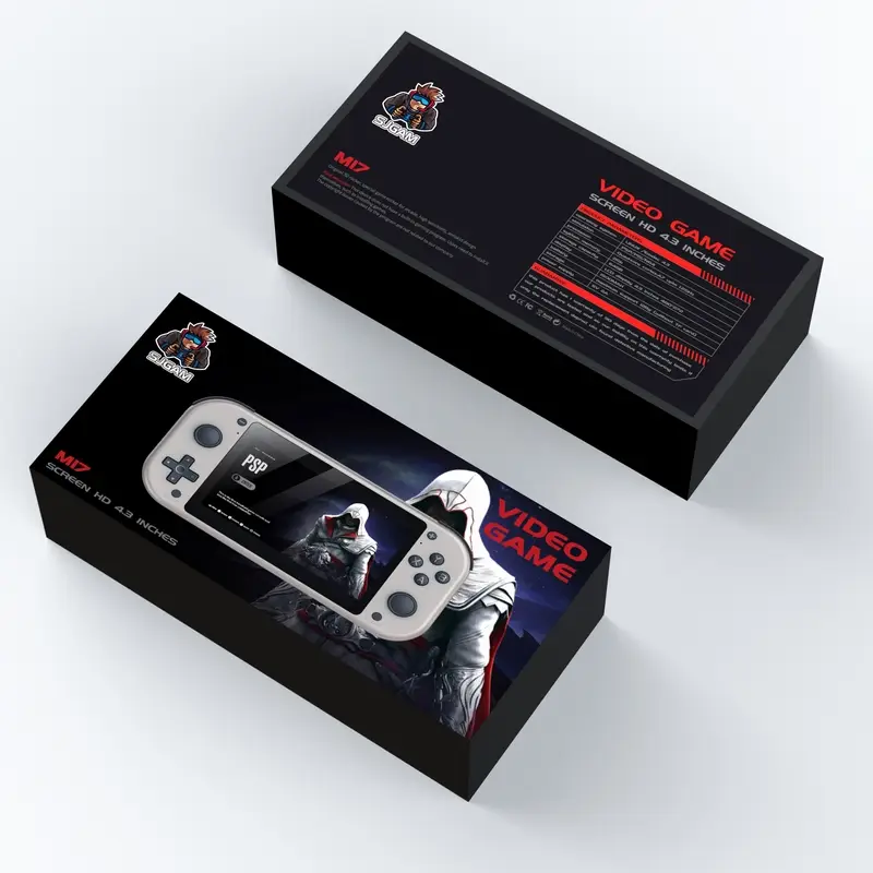 SJGAM M17 4.3 inch Handheld Gaming Console SJGAM M17 Retro Handheld Gaming Console Packaging Box with 4.3 Inch IPS Display and PSP PS1 N64 Emulator Support