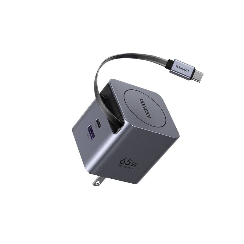UGREEN X615 Nexode Pro 65W GaN Fast Charger with Retractable USB-C Cable UGREEN X615 65W Fast Charger