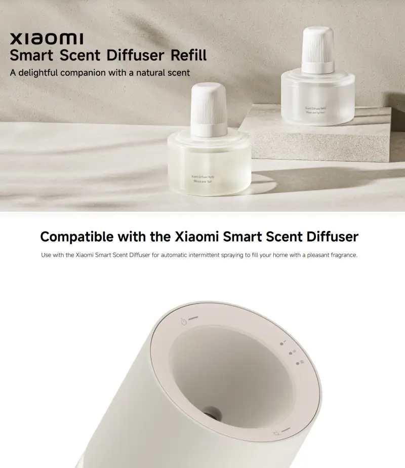 xiaomi smart scent diffuser refill 135ml cypress green tea bhr8987cn