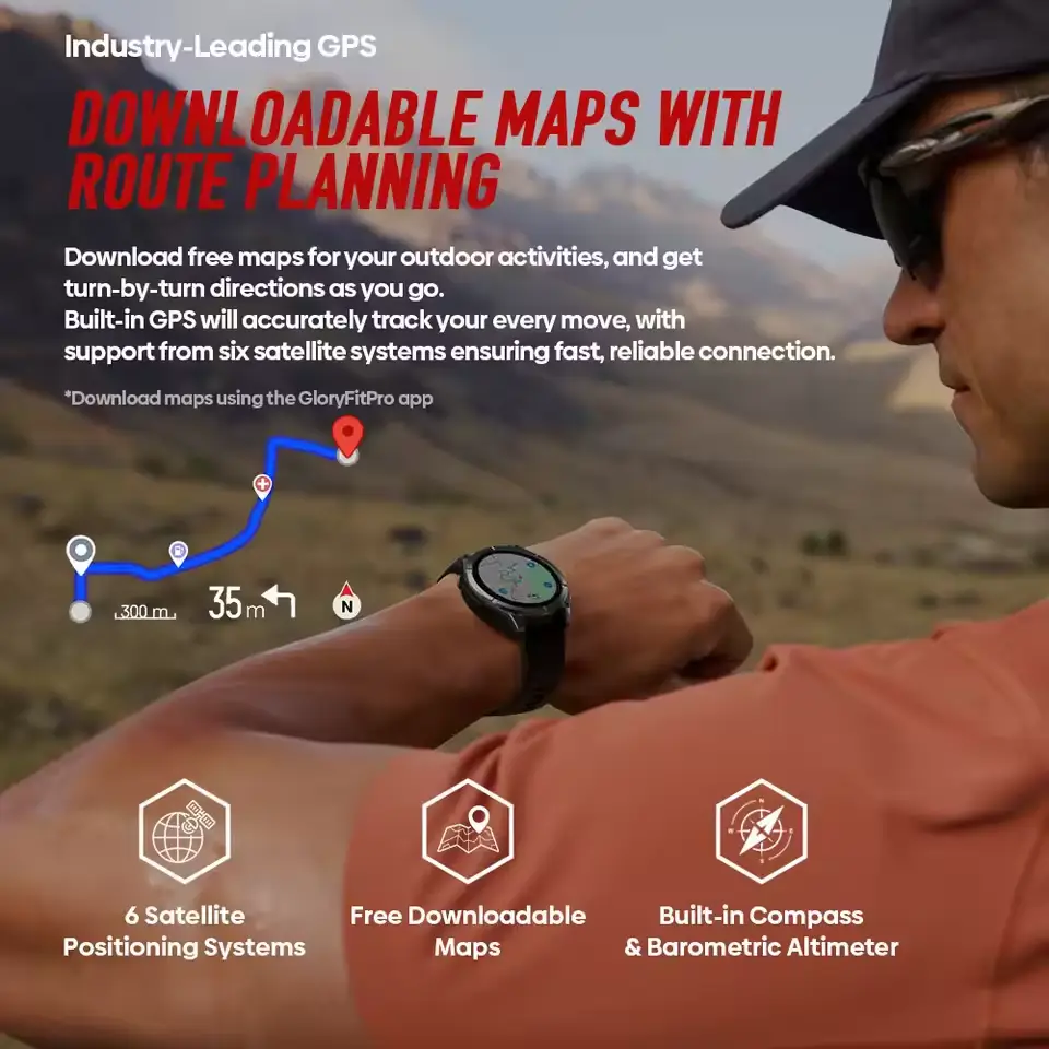 Zeblaze Stratos 4 Pro offline maps GPS navigation smartwatch