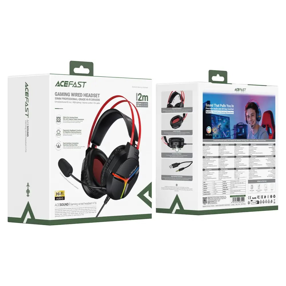 ACEFAST H16 Wired Gaming Headset ACEFAST Wired Gaming Headphones