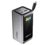 ACEFAST M33 T133 PD 100W 20000mAh Power Bank with Built-in USB-C Cable and TFT Display