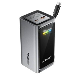 ACEFAST M33 T133 PD 100W 20000mAh Power Bank with Built-in USB-C Cable and TFT Display