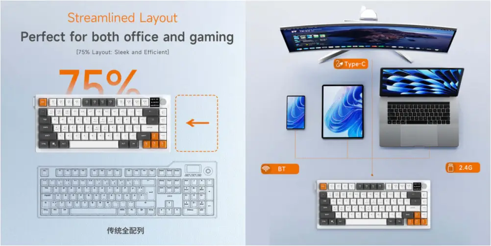 AJAZZ Wireless Membrane Keyboard