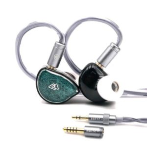 BQEYZ NI Ceramic Dynamic Driver Gaming IEM with 11mm Dual-Chamber Driver and Interchangeable 3.5mm & 4.4mm Plugs