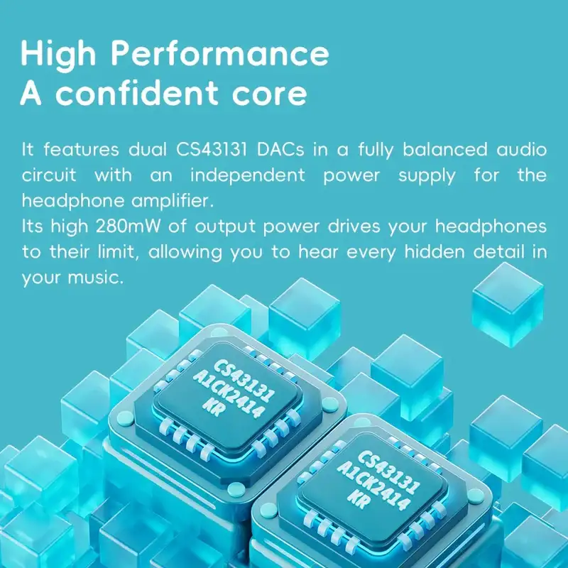 FiiO SNOWSKY DISC Portable Hi-Res Audio Player with Dual DAC & LDAC FiiO SNOWSKY DISC Portable HiFi Music Player with dual CS43131 DACs, fully balanced audio circuit, and 280mW high-power headphone amplifier for high-resolution audio.