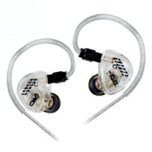 HE Cai Wenji 10mm Single Dynamic Driver In-Ear Monitors with transparent resin shell and detachable 0.78mm 2-pin cable