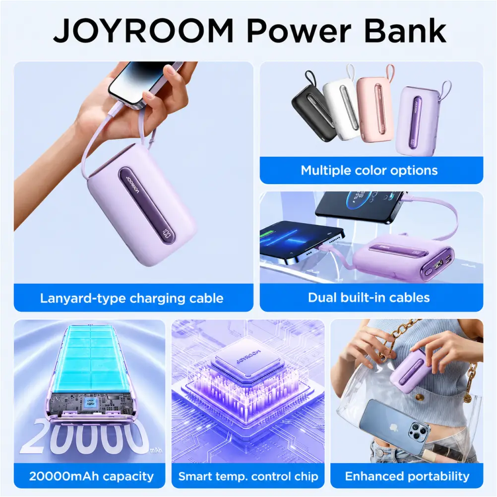 Joyroom dual cable mini power bank