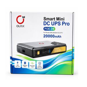 OLAX Smart Mini DC UPS Pro POE-D9 (20000mAh, 24W) Backup Power for WiFi Router