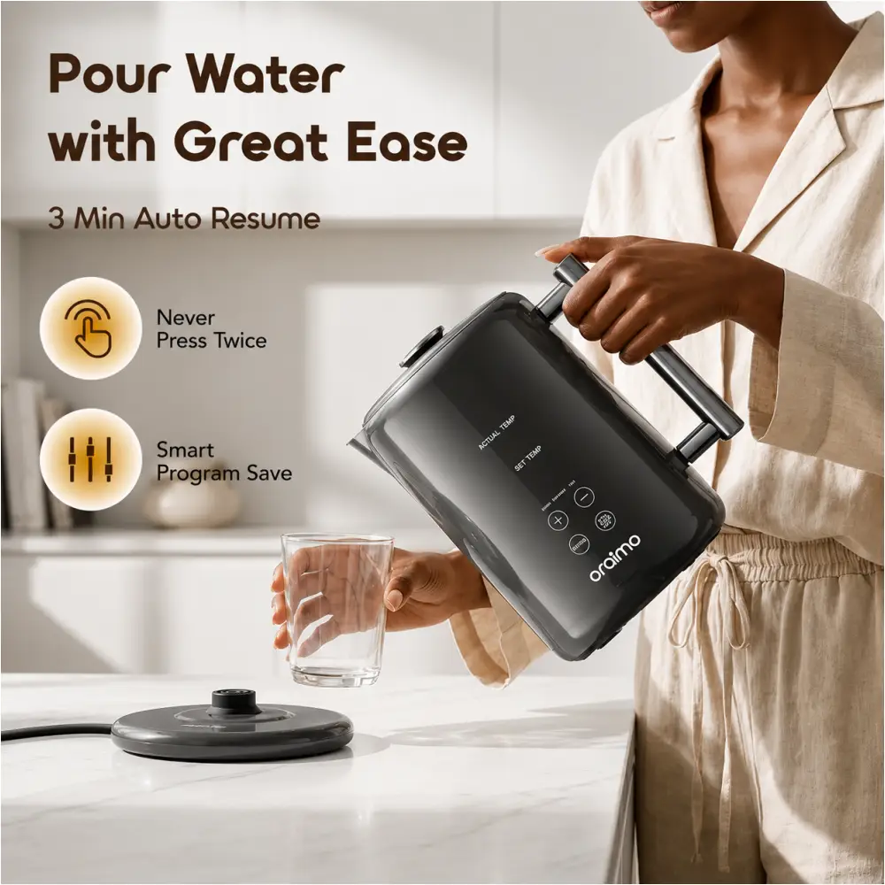 oraimo FastBrew Fast Smart 1.7L 316 Stainless Steel Electric Kettle oraimo Fast Boiling Electric Kettle