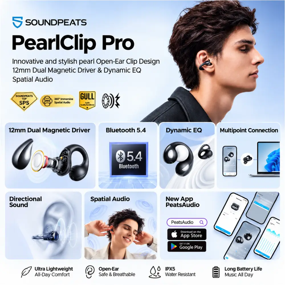 SoundPEATS PearlClip Pro Earbuds
