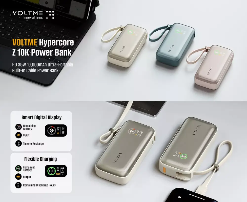 VOLTME Hypercore Z 10K 10000mAh 30W Power Bank VOLTME Hypercore Z 10K 10000mAh 30W Power Bank