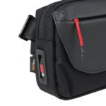 Close-up of the WiWU WARRIORS Crossbody Bag featuring premium CORDURA® fabric, YKK zipper, and durable side construction
