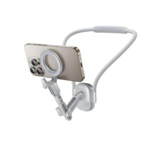 Yesido C332 magnetic neck mount holding a smartphone for hands free POV recording